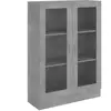 vidaXL Armoire à vitrine Gris béton 82,5x30,5x115 cm Bois d'ingénierie