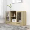 vidaXL Armoire à vitrine Chêne sonoma 120x30,5x70 cm Aggloméré