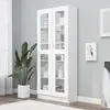 Armoire à vitrine Blanc 82,5x30,5x185,5 cm Bois d'ingénierie vidaXL