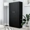 vidaXL Bibliothèque Noir 82,5x30,5x150 cm Aggloméré
