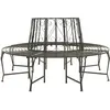 vidaXL Banc circulaire de jardin 160 cm Acier