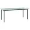 vidaXL Table de jardin Gris clair 190x90x74 cm Aluminium et verre