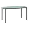 vidaXL Table de jardin Gris clair 150x90x74 cm Aluminium et verre