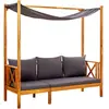 vidaXL Banc de jardin avec auvent Bois d'acacia solide