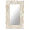 Non communiqué vidaXL Miroir Blanc 80x50 cm Bois de manguier massif