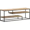 vidaXL Meuble TV 130x30x45 cm Bois de manguier brut