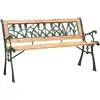 vidaXL Banc de jardin 122 cm fonte et bois de sapin massif