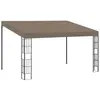 vidaXL Belvédère mural 4x3 m Taupe Tissu