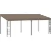 vidaXL Belvédère mural 6x3 m Taupe Tissu