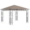 vidaXL Belvédère avec moustiquaire 3x3x2,73 m Taupe 180 g/m²