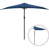 vidaXL Parasol de balcon avec mât en aluminium Bleu 300x155x223cm Demi
