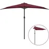 vidaXL Parasol de balcon mât en aluminium Bordeaux 300x155x223 cm Demi