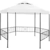 vidaXL Belvédère de jardin 323x275x265 cm Blanc 180 g/m²
