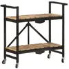 vidaXL Chariot de cuisine 87x36x81 cm Bois massif de manguier
