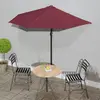 vidaXL Parasol de balcon mât en aluminium Bordeaux 270x144x222 cm Demi