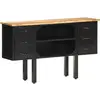 vidaXL Buffet 110x30x65 cm Bois de manguier massif brut et acier