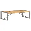 vidaXL Table basse 140x70x40 cm Bois de manguier brut