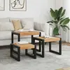 vidaXL Tables gigognes 3 pcs Bois solide