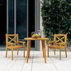 vidaXL Chaises à dîner d'extérieur 2 pcs Bois d'acacia massif