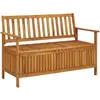 vidaXL Banc de rangement de jardin 120 cm bois d'acacia solide