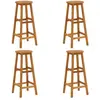 vidaXL Tabourets de bar lot de 4 bois d'acacia solide