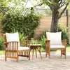vidaXL Chaises de jardin avec coussins 2 pcs Bois d'acacia massif