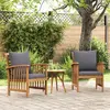 vidaXL Chaises de jardin avec coussins 2 pcs Bois d'acacia massif