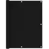 vidaXL Écran de balcon Noir 120x500 cm Tissu Oxford