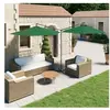 vidaXL Parasol double avec mât en acier Vert 600 cm