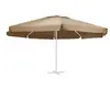 vidaXL Tissu de remplacement pour parasol d'extérieur Taupe 600 cm
