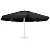 vidaXL Tissu de remplacement pour parasol d'extérieur Noir 600 cm