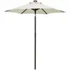 vidaXL Parasol avec lumières LED Sable 200x211 cm Aluminium