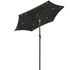 vidaXL Parasol avec lumières LED Noir 200x211 cm Aluminium