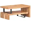 vidaXL Ensemble de 2 tables basses Bois d'acacia massif