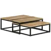 vidaXL Tables gigognes 2 pcs Bois solide de manguier