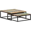 vidaXL Tables basses gigognes 2 pcs Bois de récupération massif