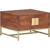 vidaXL Table basse Marron miel 67x67x45 cm Bois solide d'acacia