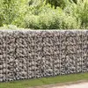 vidaXL Mur en gabion avec couvercles Acier galvanisé 300x30x100 cm
