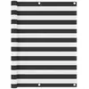 vidaXL Écran de balcon Anthracite et blanc 120x400 cm Tissu Oxford