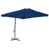 vidaXL Vidaxl Parasol De Jardin Avec Mât En Acier Bleu 250x250x230 Cm