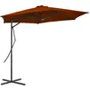 vidaXL Parasol d'extérieur avec mât en acier Terre cuite 300x230 cm