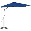 vidaXL Parasol d'extérieur avec mât en acier Bleu 300x230 cm