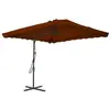 Vidaxl - Parasol de jardin avec mât en acier terre cuite 250x250x230 cm