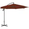 vidaXL Parasol déporté avec mât en acier 300 cm Terre cuite