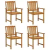vidaXL Chaises de jardin lot de 4 Bois d'acacia solide