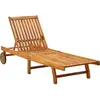 vidaXL Chaise longue bois d'acacia solide