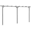 vidaXL Pergola de jardin Gris 400x40x205 cm Bois de pin imprégné