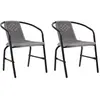 vidaXL Chaises de jardin 2 pcs Plastique Rotin et acier 110 kg