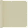 vidaXL Écran de balcon Crème 90x300 cm Tissu Oxford