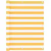 vidaXL Écran de balcon Blanc et jaune 120x400 cm Tissu Oxford